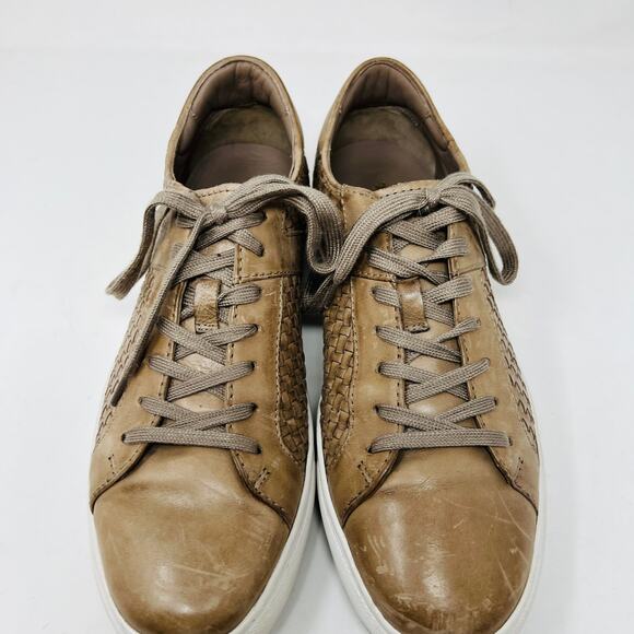 Trask Ackley Leather Low Top Sneaker Lace Up Woven - 8.5 - Picture 2 of 8